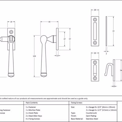 Polished Bronze Locking Avon Fastener - Image 5
