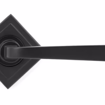 Aged Bronze Avon Round Lever on Rose Set (Square) - Image 3