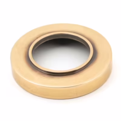Polished Bronze Avon Round Lever on Rose Set (Plain) - Image 3