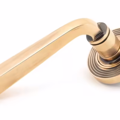 Polished Bronze Avon Round Lever on Rose Set (Beehive)