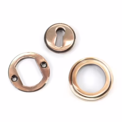 Polished Bronze Round Escutcheon (Art Deco) - Image 3