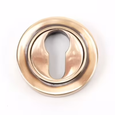 Polished Bronze Round Euro Escutcheon (Plain)