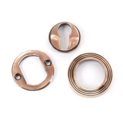 Polished Bronze Round Euro Escutcheon (Beehive) - Image 3