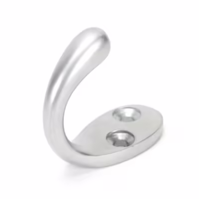 Satin Chrome Celtic Single Robe Hook - Image 1