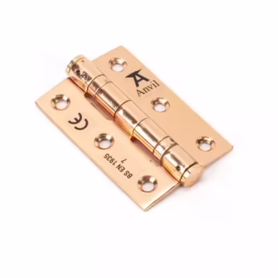 Polished Bronze 3" Ball Bearing Butt Hinge (pair) ss