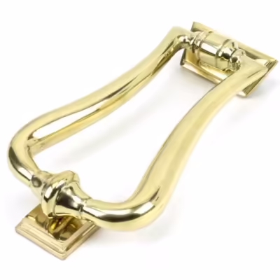 Polished Brass Slimline Art Deco Door Knocker