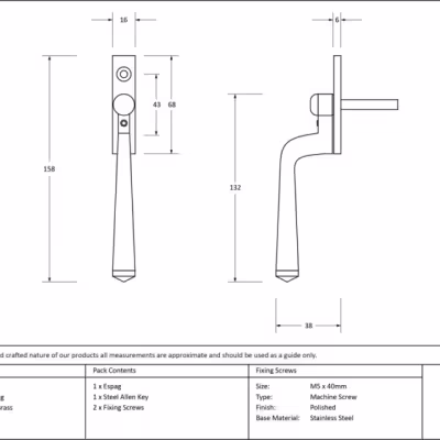 Polished Brass Avon Espag - Image 3