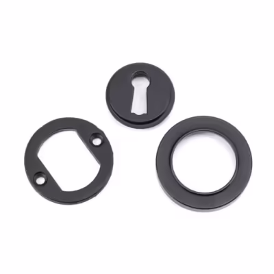 Matt Black Round Escutcheon (Plain) - Image 3