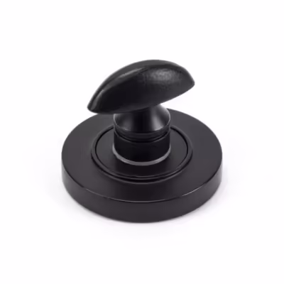 Matt Black Round Thumbturn Set (Plain) - Image 2