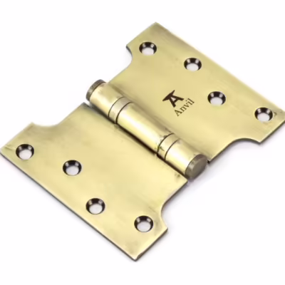 Aged Brass 4" x 3" x 5" Parliament Hinge (pair) ss
