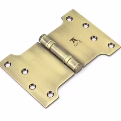 Aged Brass 4" x 4" x 6" Parliament Hinge (pair) ss