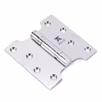Polished Chrome 4" x 2" x 4" Parliament Hinge (pair) ss