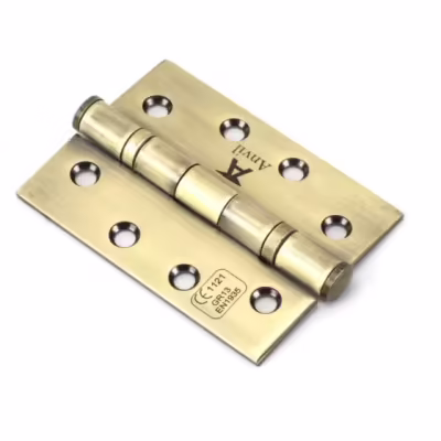 Aged Brass 4" Ball Bearing Butt Hinge (pair) ss
