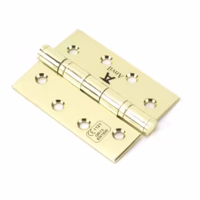 Polished Brass 4" Ball Bearing Butt Hinge (pair) ss