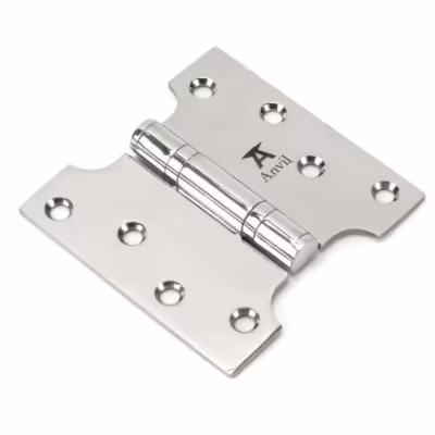 Polished SS 4" x 2" x 4" Parliament Hinge (pair)