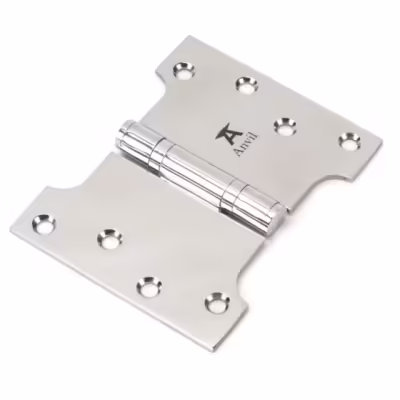 Polished SS 4" x 3" x 5" Parliament Hinge (pair)