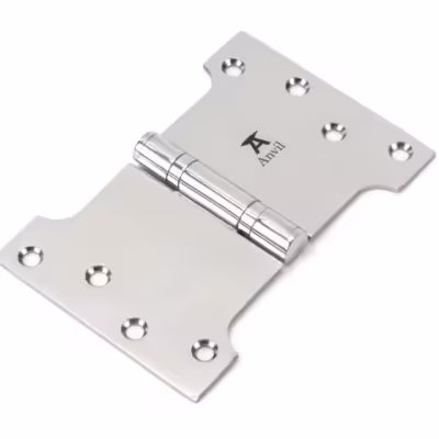 Polished SS 4" x 4" x 6" Parliament Hinge (pair)