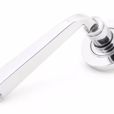 Polished Chrome Avon Round Lever on Rose Set (Plain) - Unsprung