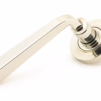 Polished Nickel Avon Round Lever on Rose Set (Plain) - Unsprung