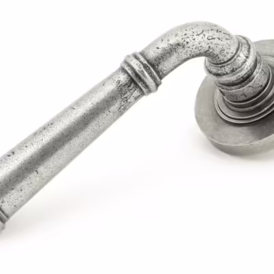 Pewter Regency Lever on Rose Set (Plain) - Unsprung