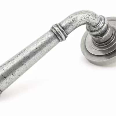 Pewter Regency Lever on Rose Set (Art Deco) - Unsprung