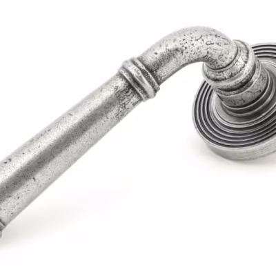 Pewter Regency Lever on Rose Set (Beehive) - Unsprung