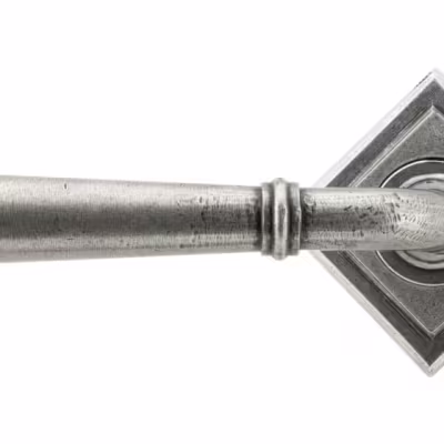 Pewter Regency Lever on Rose Set (Square) - Unsprung - Image 3
