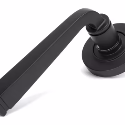 Aged Bronze Avon Round Lever on Rose Set (Plain) - Unsprung