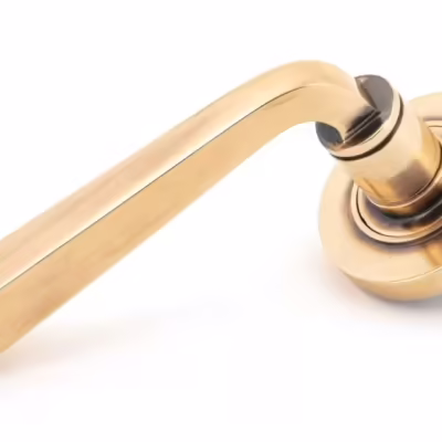 Polished Bronze Avon Round Lever on Rose Set (Plain) - Unsprung
