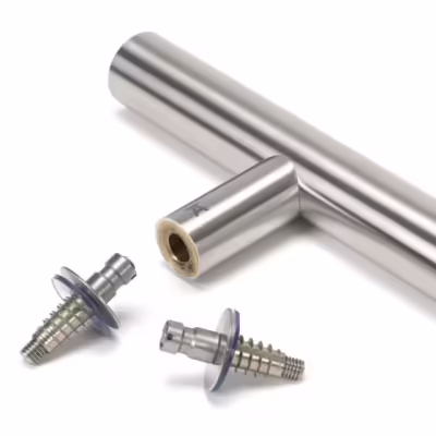 Satin SS (316) 1.2m T Bar Handle Secret Fix 32mm Ø - Image 4