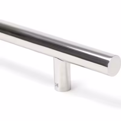 Polished SS (316) 0.6m T Bar Handle B2B Fix 32mm Ø - Image 3