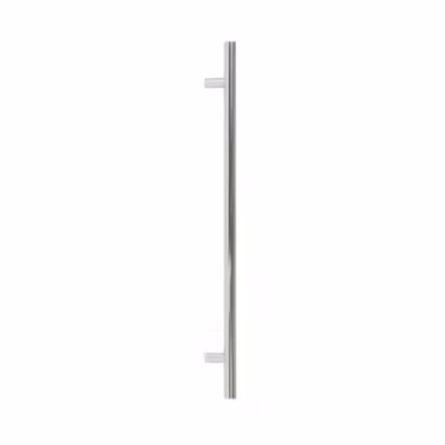 Polished SS (316) 0.9m T Bar Handle Secret Fix 32mm Ø - Image 2