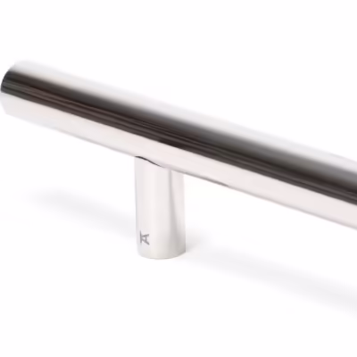 Polished SS (316) 1.5m T Bar Handle Bolt Fix 32mm Ø - Image 4
