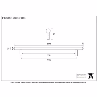 Beeswax 800mm Pull Handle - Image 4