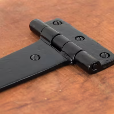 Black Smooth 16" Cast T Hinge (pair) - Image 4