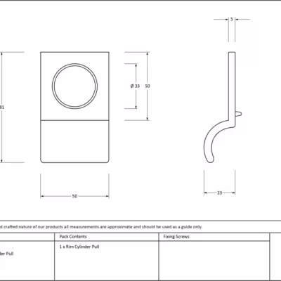 Black Rim Cylinder Pull - Image 3