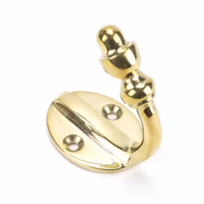 Polished Brass Coat Hook - Image 1