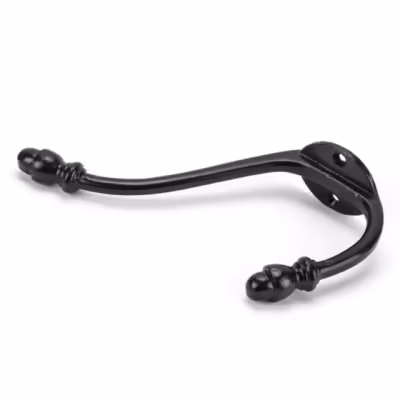 Black 6 1/2" Hat & Coat Hook - Image 1