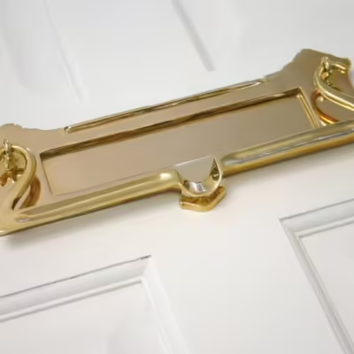 Polished Brass Postal Letter Plate - Image 3