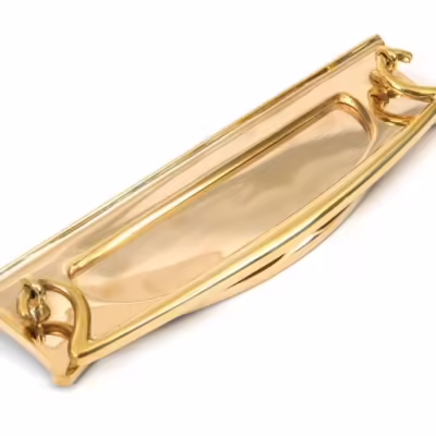 Polished Brass Art Deco Letter Plate