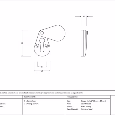 Polished Brass Plain Escutcheon - Image 3
