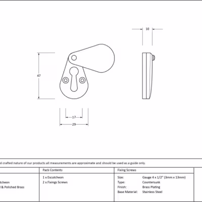 Rosewood Plain Escutcheon - Image 3