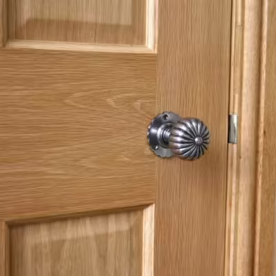 Natural Smooth Flower Mortice Knob Set - Image 3