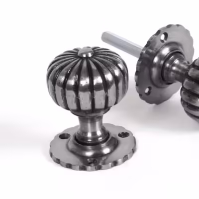 Natural Smooth Flower Mortice Knob Set