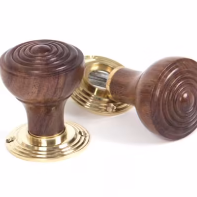 Rosewood Ringed Mortice/Rim Knob Set
