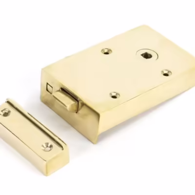 Polished Brass Right Hand Bathroom Latch