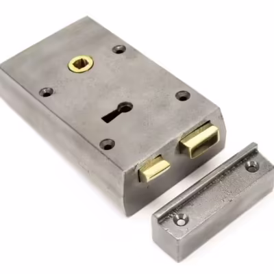 Iron Left Hand Rim Lock - Small - Image 2