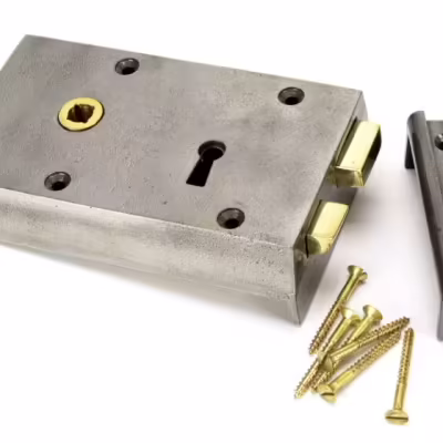 Iron Left Hand Rim Lock - Small - Image 4