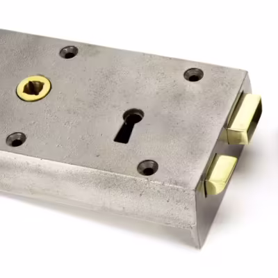 Iron Left Hand Rim Lock - Small - Image 1