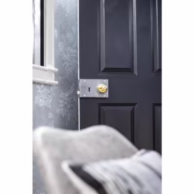 Iron Right Hand Rim Lock - Large - Image 4